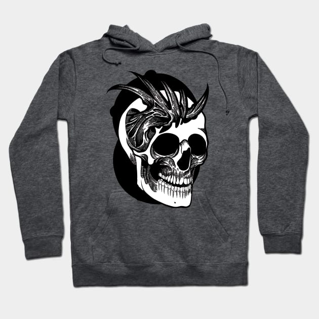 Corrupted Skull Hoodie by FUN ART